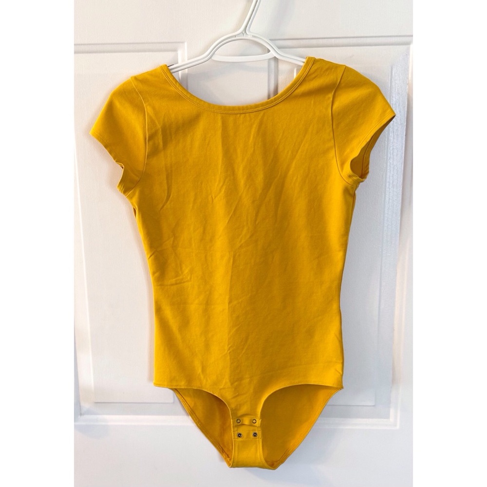 J. Crew Yellow Short-Sleeve Bodysuit